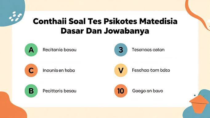 Contoh Soal Tes Psikotes Matematika Dasar Dan Jawabannya Contoh Soal Tes Psikotes Matematika Dasar Dan Jawabannya